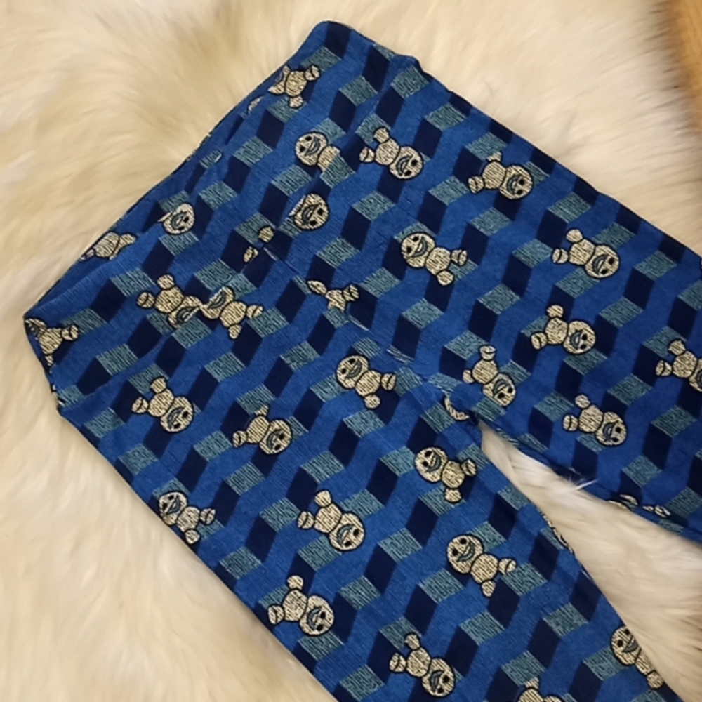 Disney LLR Olaf Buddies Leggings -Blue & Black Mix-#1445